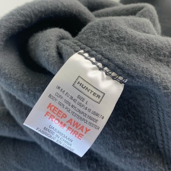 HUNTER Fold Cuff Tall Boot Socks Gray Black Geometric Women Size Large 8-10 - Picture 5 of 8